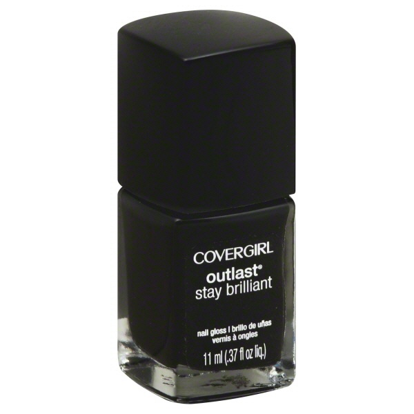 slide 1 of 1, Covergirl Outlast Black Diamond Nail Gloss, 0.37 fl oz