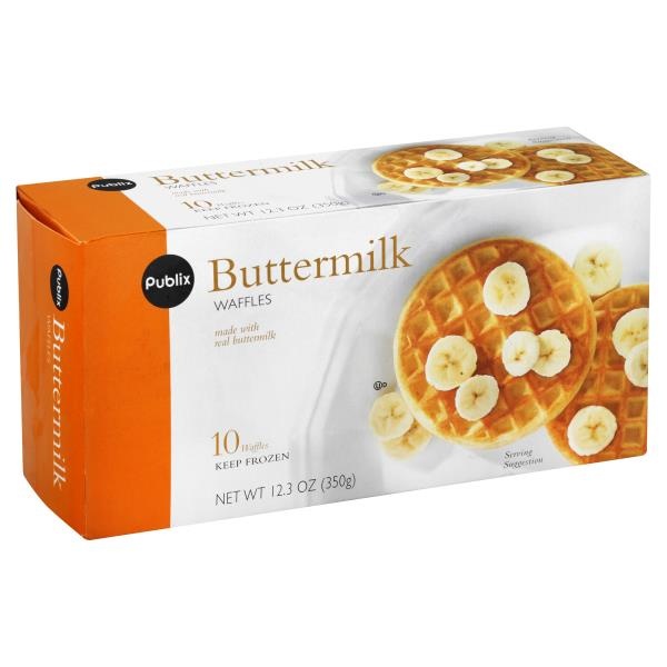 slide 1 of 1, Publix Buttermilk Waffles, 10 ct