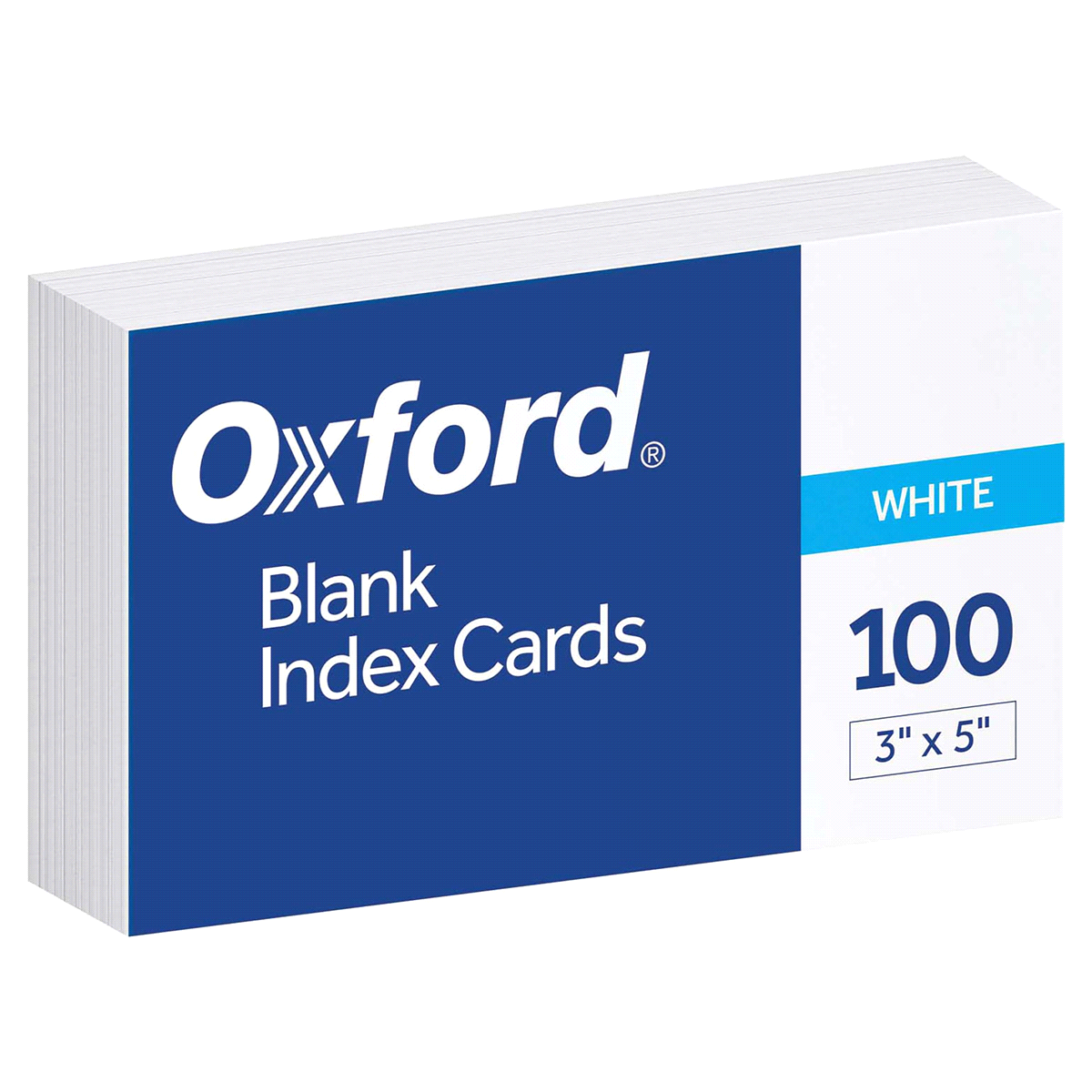 slide 1 of 2, Oxford Essentials Blank Index Cards - White, 100 ct; 3 in x 5 in