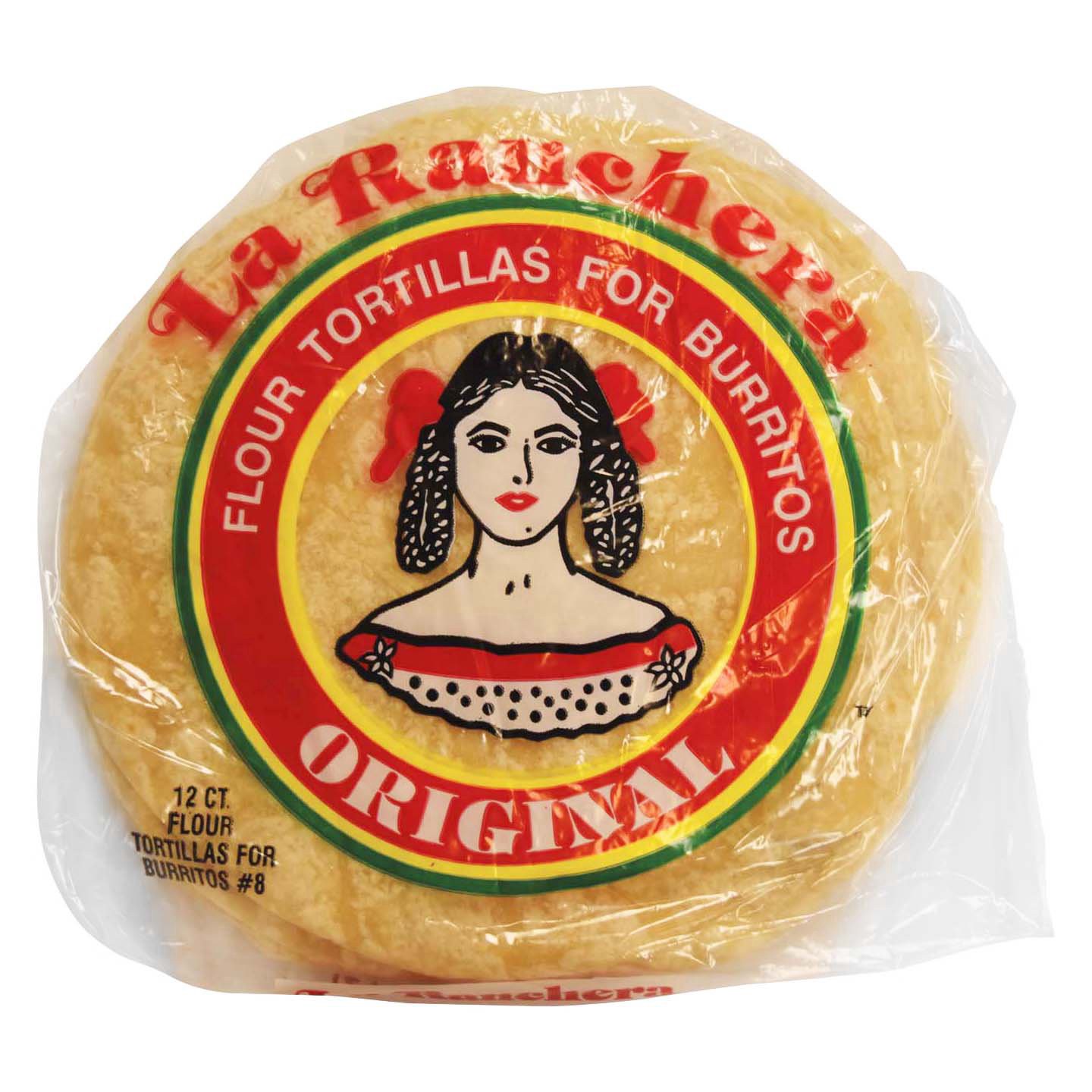 slide 1 of 1, La Ranchera 8" Burrito Flour Tortillas, 12 ct