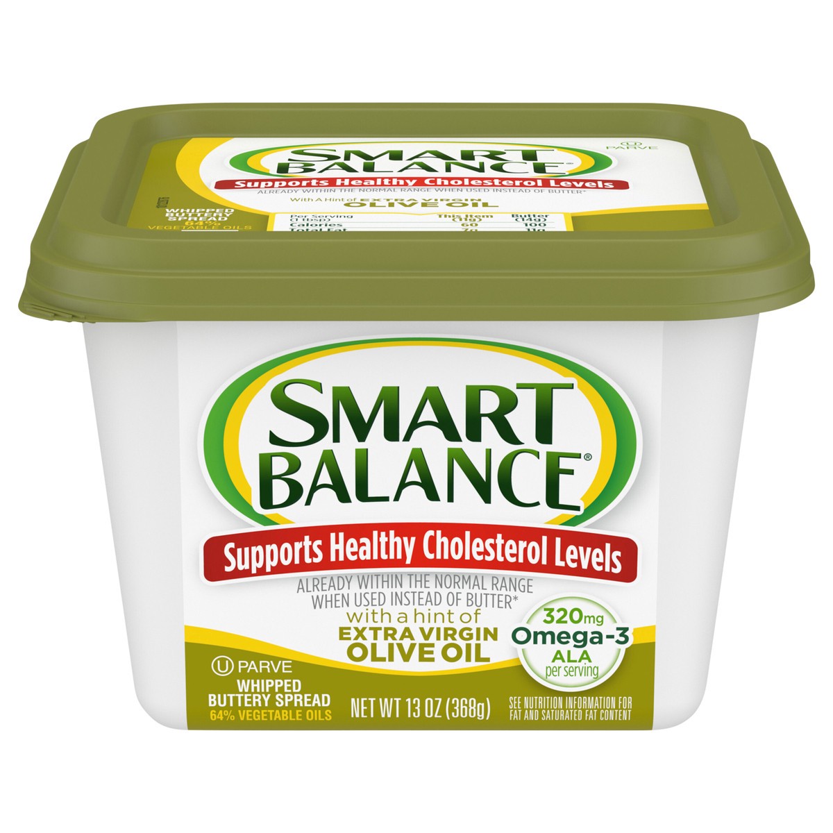 slide 1 of 5, Smart Balance Extra Virgin Olive Oil Buttery Spread, 13 oz Tub, 13 oz