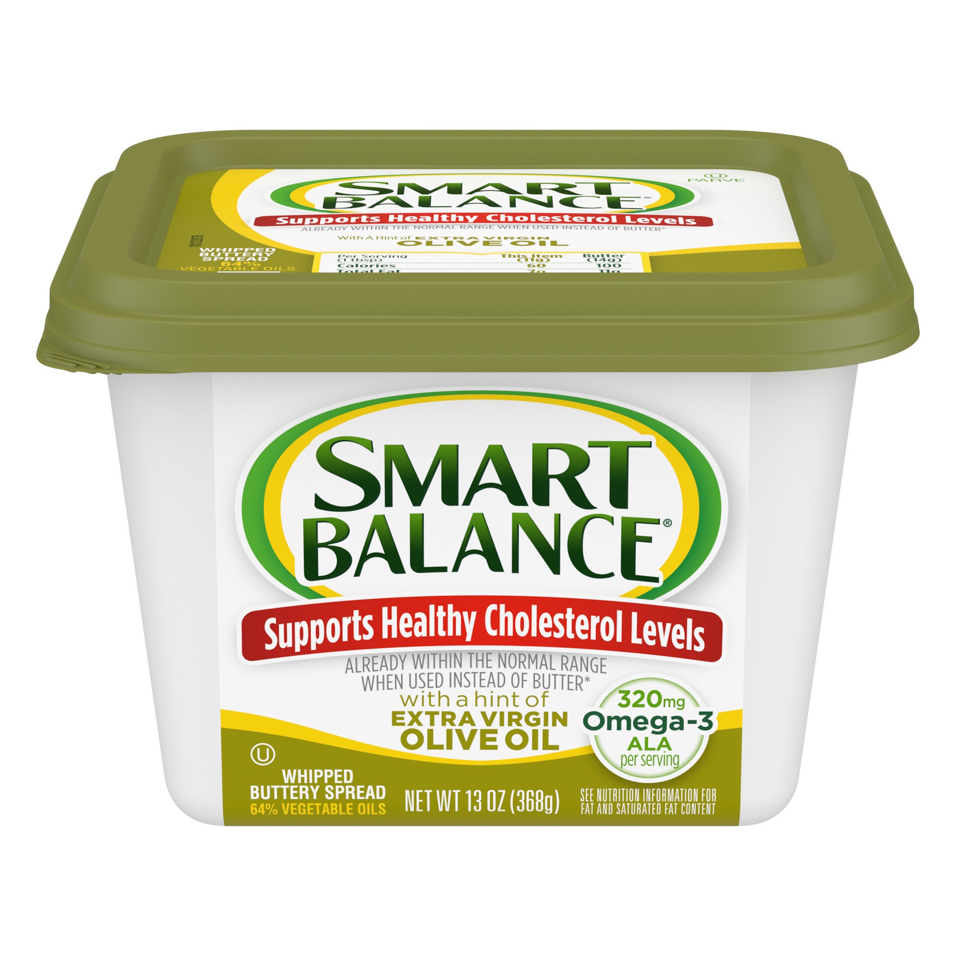 slide 1 of 5, Smart Balance Extra Virgin Olive Oil Buttery Spread, 13 oz Tub, 13 oz