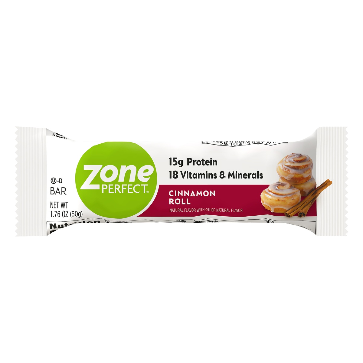 slide 1 of 3, Zone Perfect Protein Bar Cinnamon Roll Bar 1.76 oz Bars, 1.76 oz