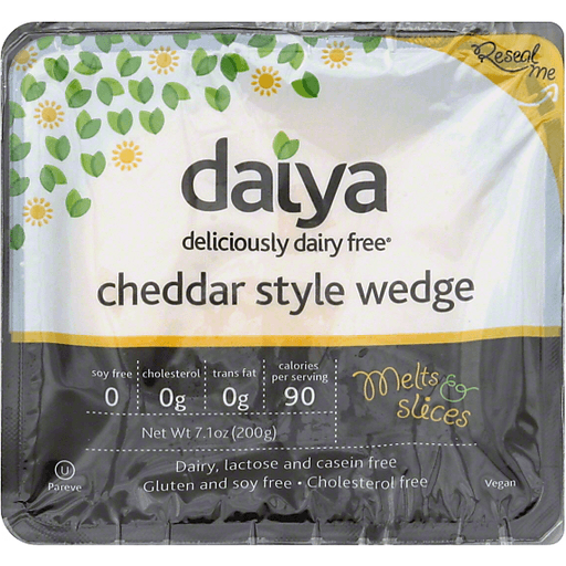 slide 2 of 2, Daiya Dairy Free Cheddar Style Wedge, 7.1 oz