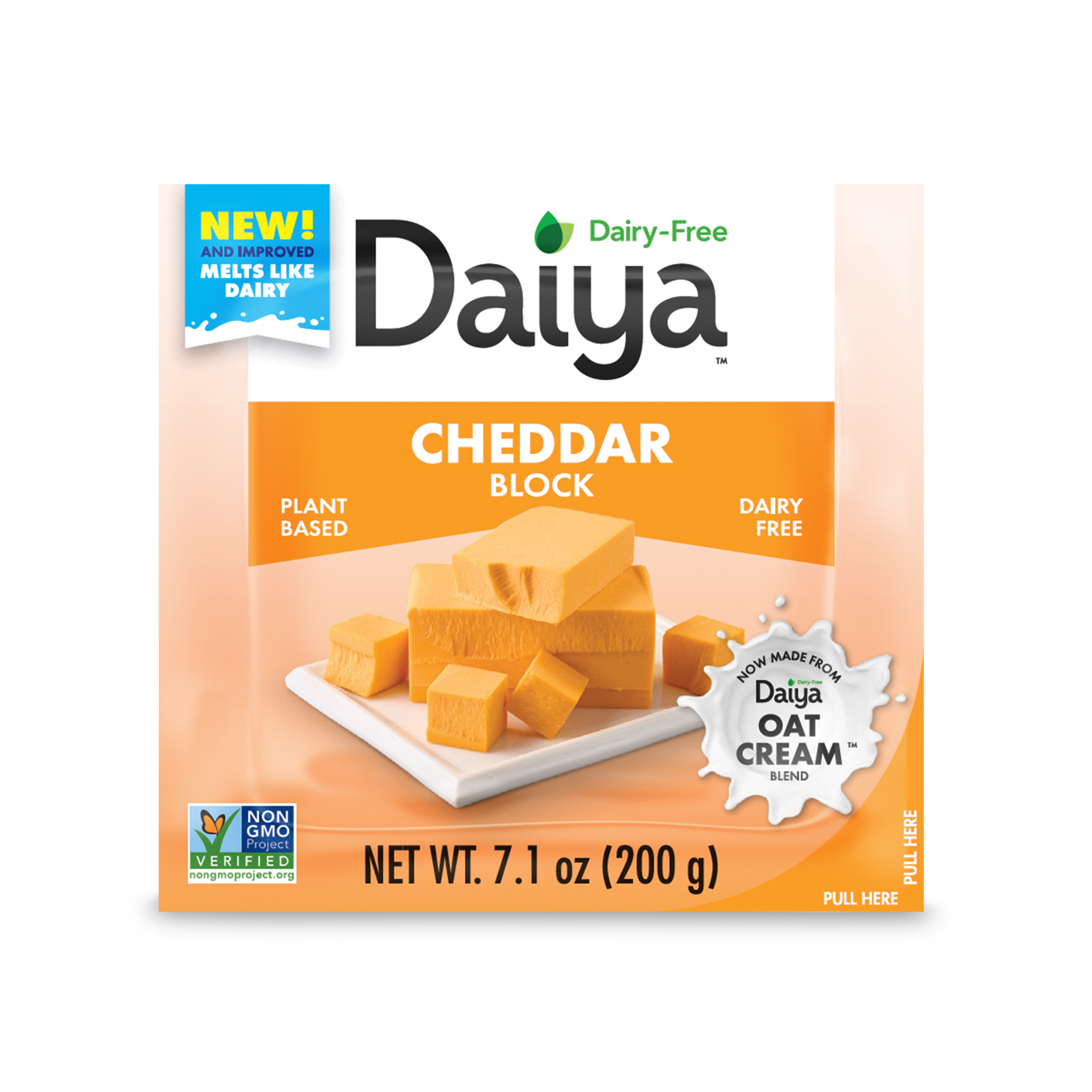 slide 1 of 9, Daiya Dairy Free Cheddar Cheese Block - 7.1 oz, 7.1 oz