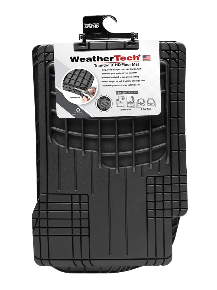 slide 1 of 1, Weathertech Trim-To-Fit Heavy Duty Mat Set - Black, 4 ct