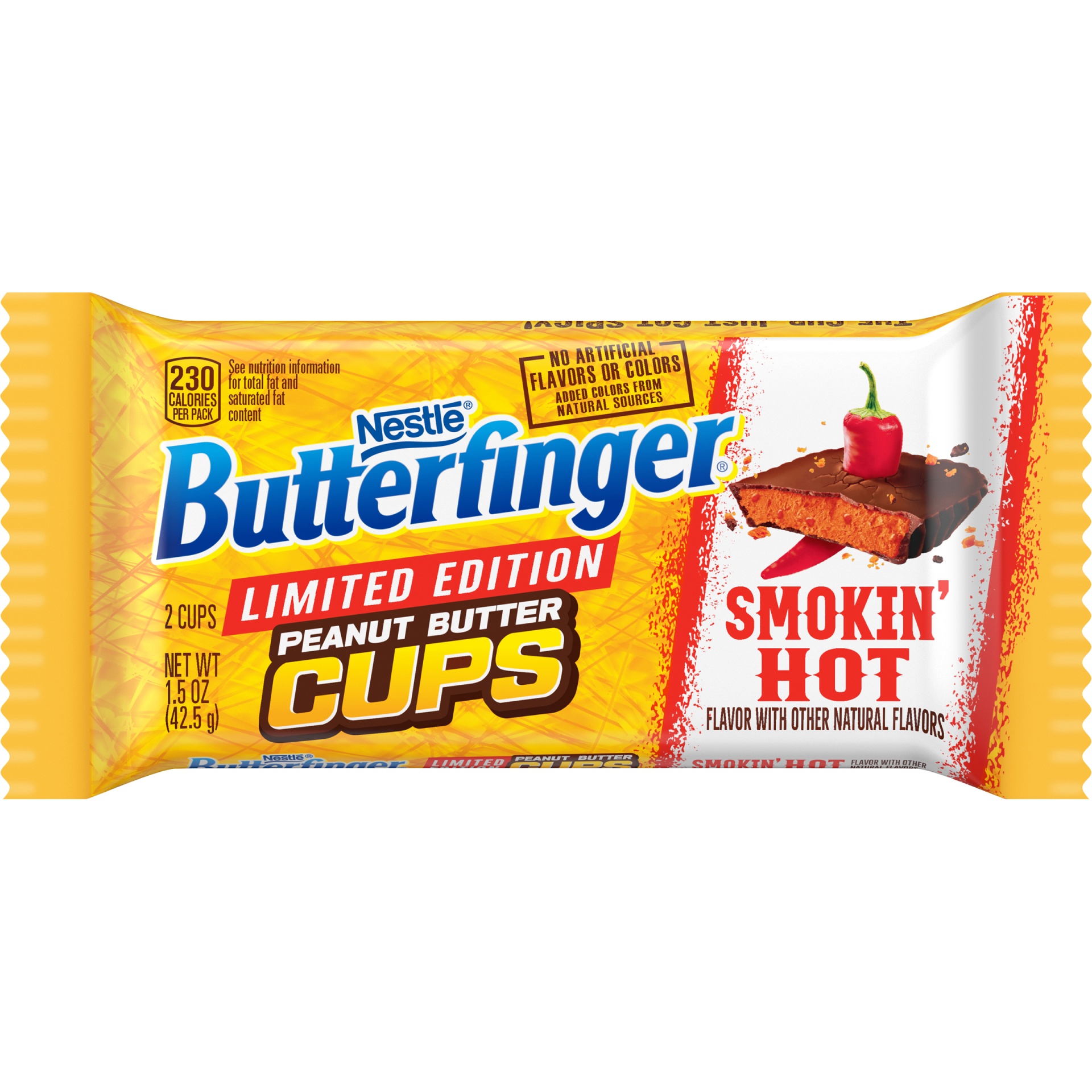 slide 1 of 1, Butterfinger Peanut Butter Cups Smokin Hot, 1.5 oz