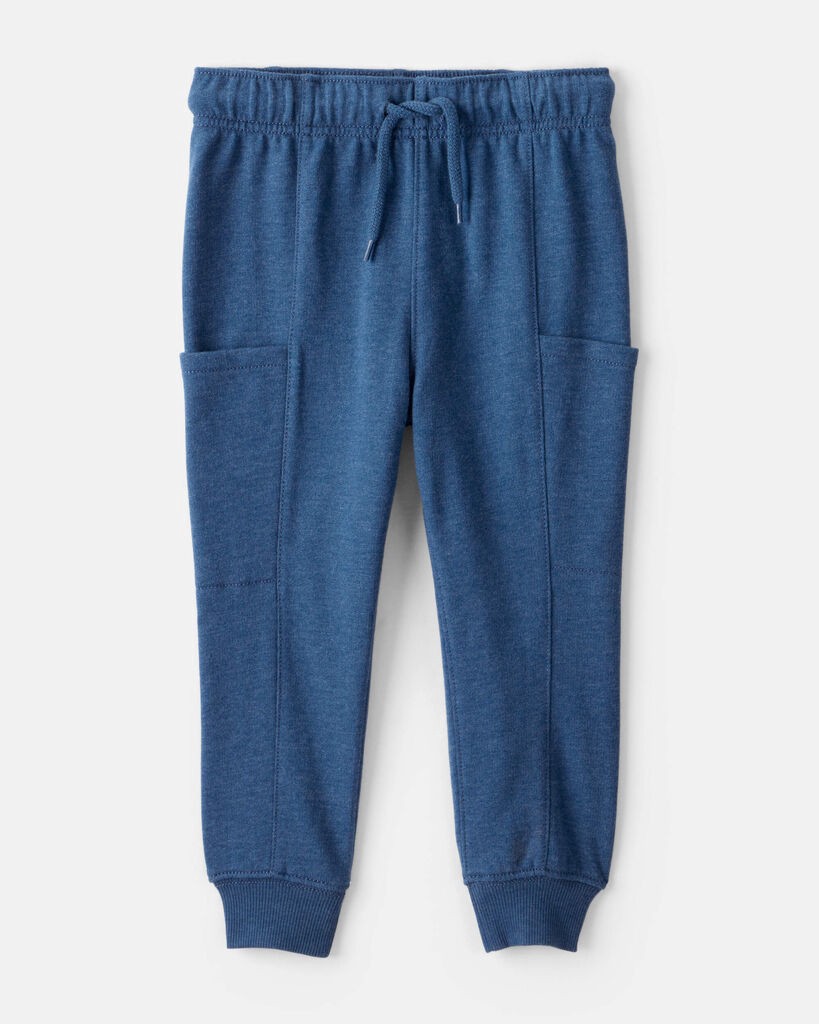 slide 5 of 6, Carter's Carters Toddler Boy DayDream Fleece Football Long-Sleeve Tee & Pant Set Blue/Ivory 2T, 2T