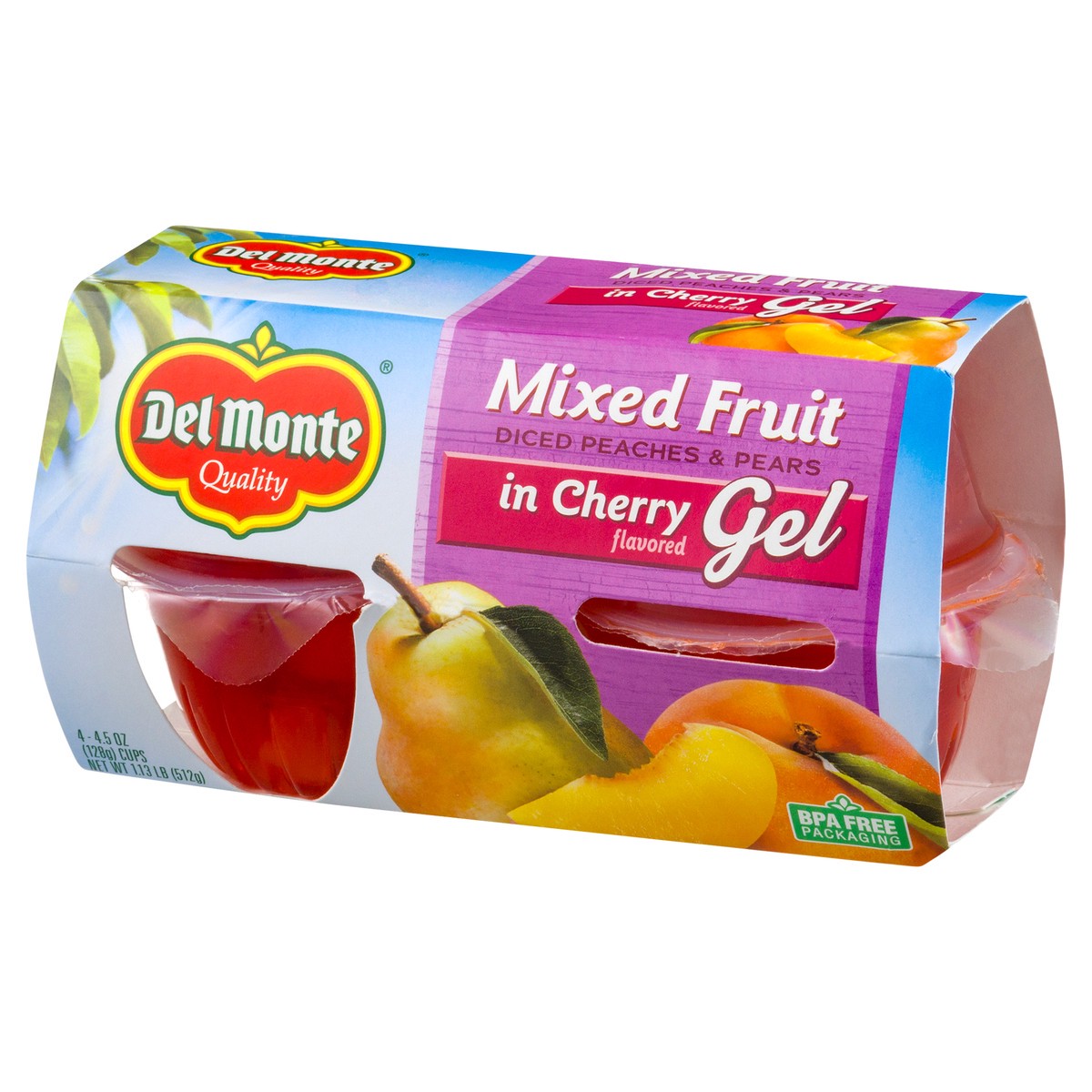 slide 11 of 13, Del Monte Mixed Fruit in Cherry Flavored Gel 4 ea, 4 ct