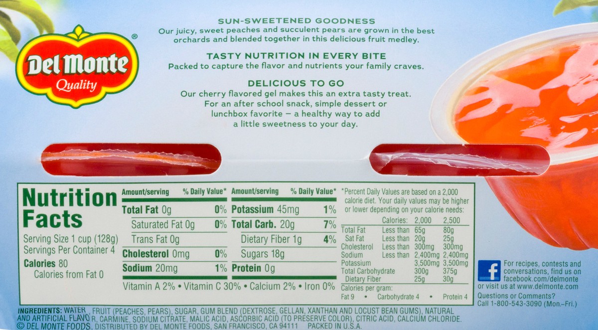 slide 2 of 13, Del Monte Mixed Fruit in Cherry Flavored Gel 4 ea, 4 ct