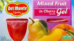 Del Monte Mixed Fruit in Cherry Flavored Gel - 4 ct
