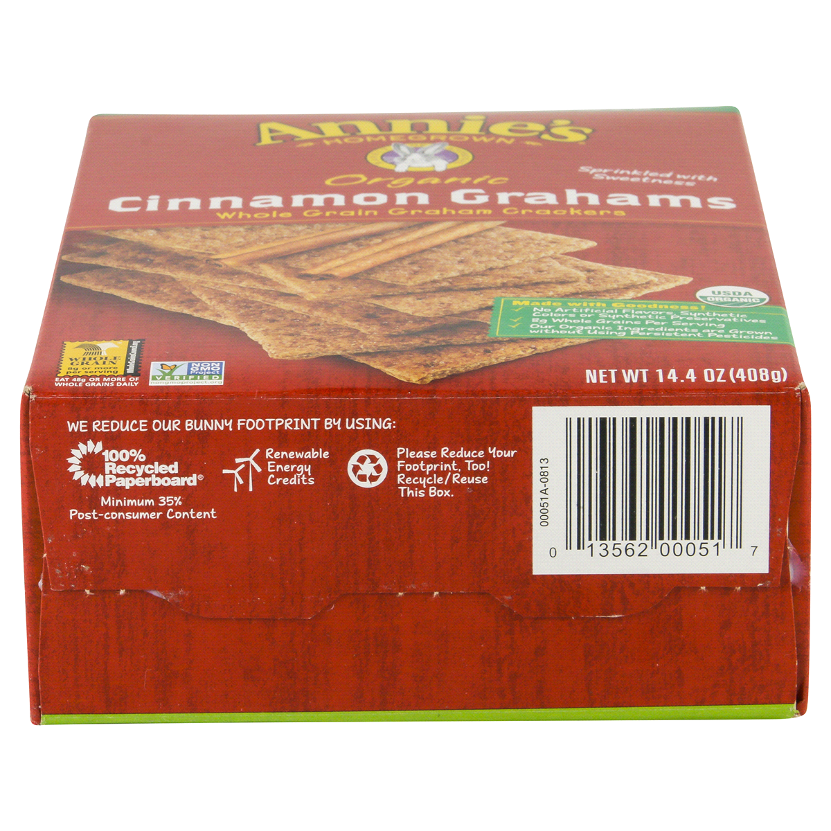 Annie's Homegrown Organic Whole Grain Cinnamon Graham Crackers 14.4 oz