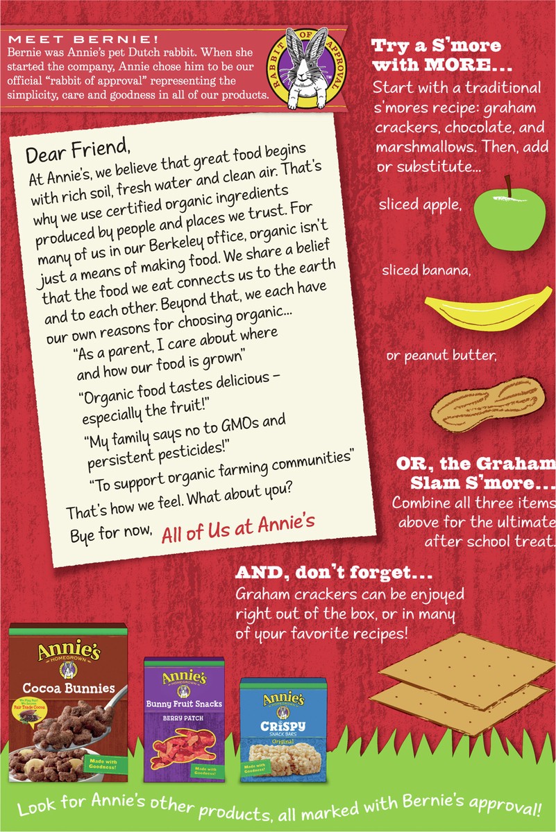 slide 4 of 9, Annie's Organic Graham Crackers, Cinnamon, Made With Whole Grain, 14.4 oz, 14.4 oz
