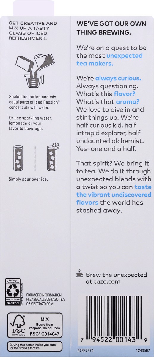 slide 11 of 12, TAZO CONC Passion 6 32oz, 32 fl oz