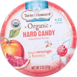 Torie & Howard Organic Blood Orange & Honey Hard Candy 2 oz