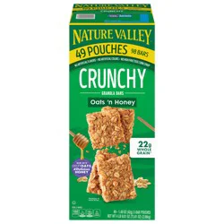Nature Valley Crunchy Granola Bars, Oats ''n Honey, 98 Bars, 73.01 OZ (49 Pouches)