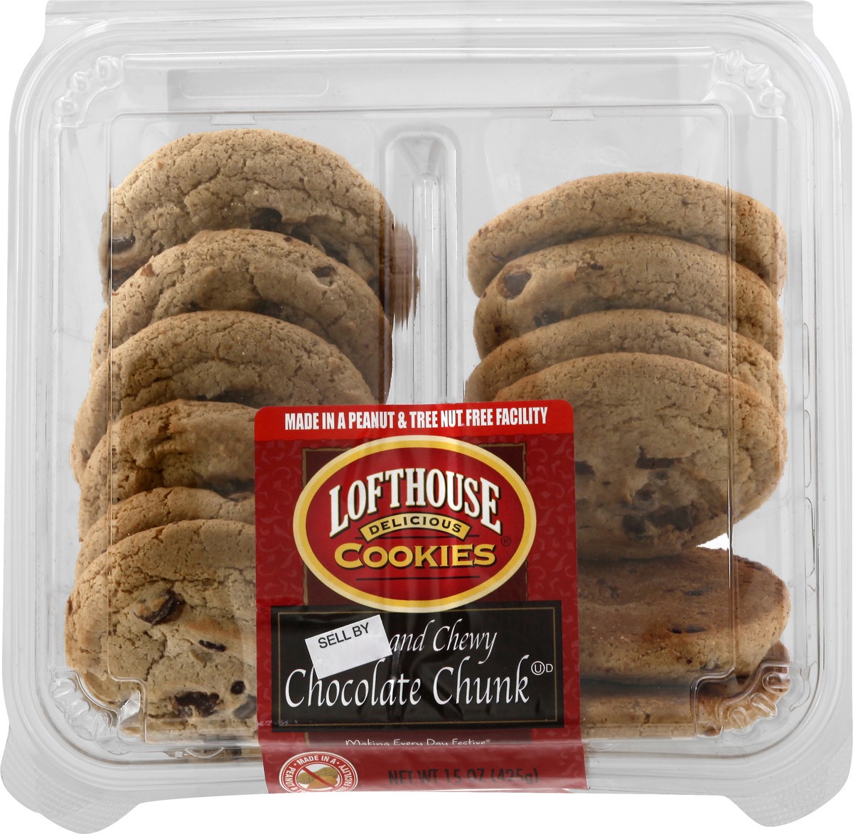 slide 11 of 13, Lofthouse Delicious Soft and Chewy Chocolate Chunk Cookies 15 oz, 15 oz