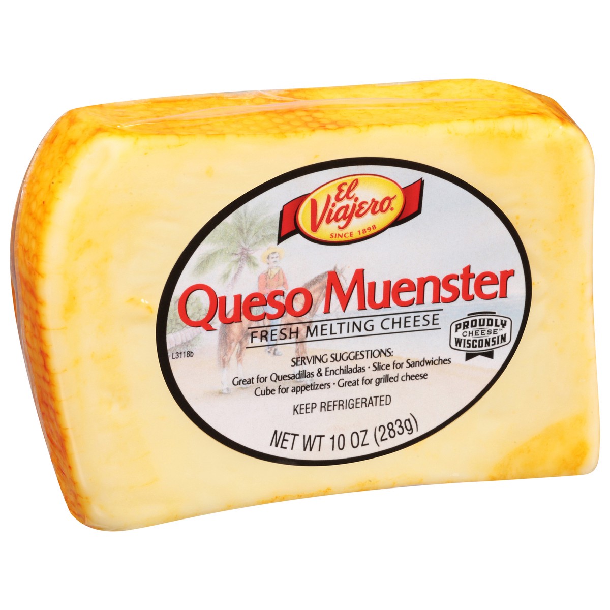 slide 2 of 9, El Viajero Queso Muenster Fresh Melting Cheese 10 oz, 10 oz