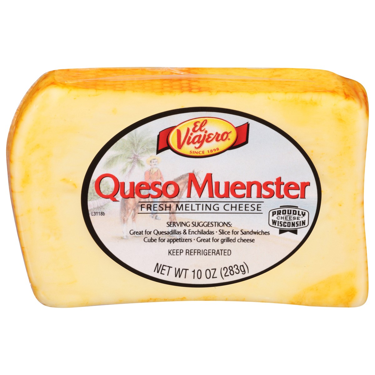 slide 1 of 9, El Viajero Queso Muenster Fresh Melting Cheese 10 oz, 10 oz