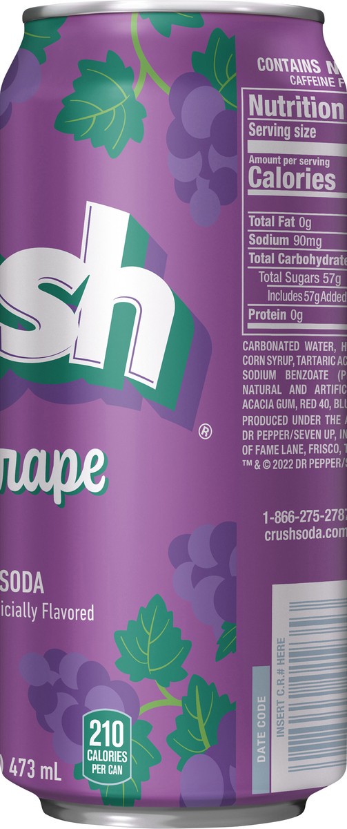 slide 11 of 11, Crush Grape Soda, 16 fl oz can, 16 fl oz