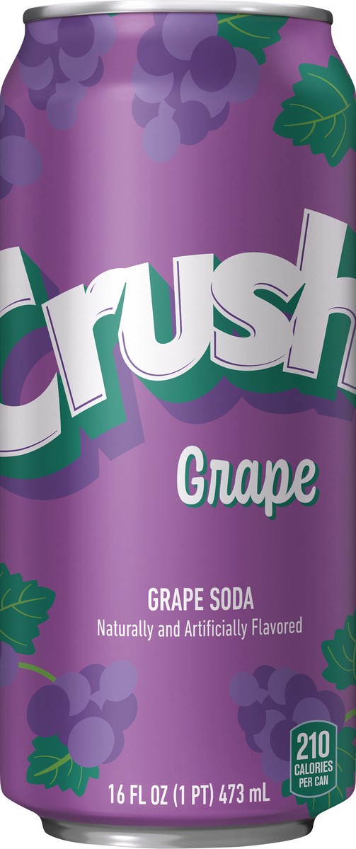 slide 3 of 11, Crush Grape Soda, 16 fl oz can, 16 fl oz