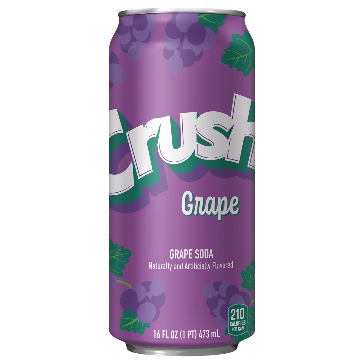 slide 7 of 11, Crush Grape Soda, 16 fl oz can, 16 fl oz