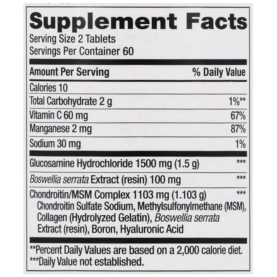 slide 2 of 5, Walgreens Triple Strength Glucosamine and Chondroitin Complex, 120 ct