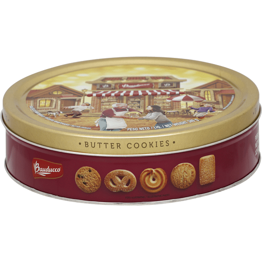 slide 2 of 2, Bauducco Butter Cookie Tin, 1 ct