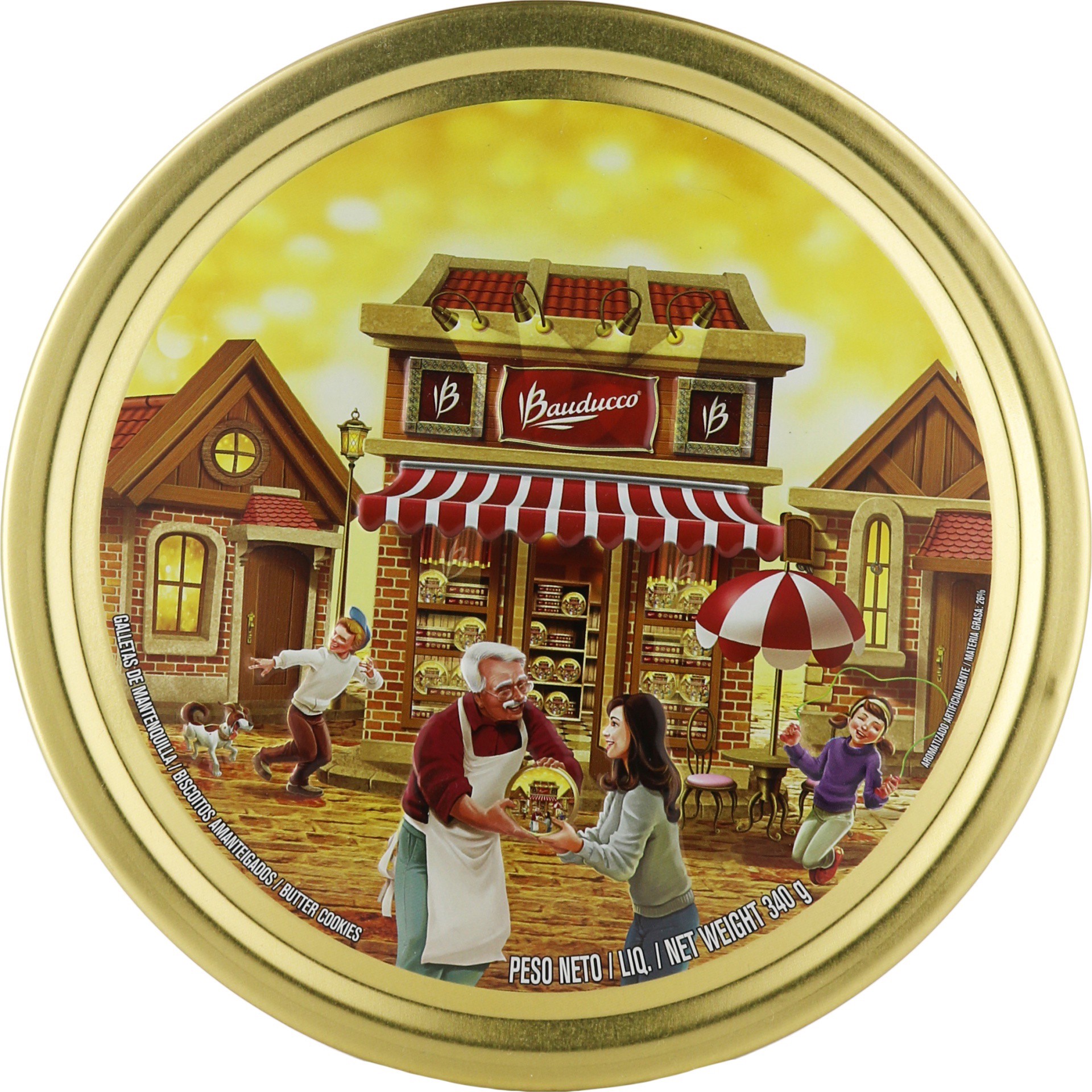 slide 1 of 2, Bauducco Butter Cookie Tin, 1 ct