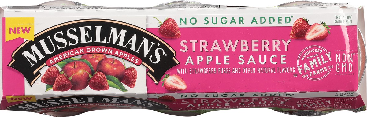 slide 6 of 12, Musselman's No Sugar Added Strawberry Apple Sauce 6 - 4 oz Cups, 4 oz