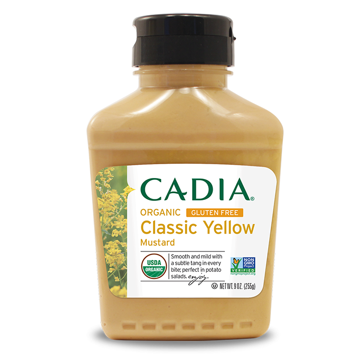 slide 1 of 1, Cadia Organic Classic Yellow Mustard, 9 oz