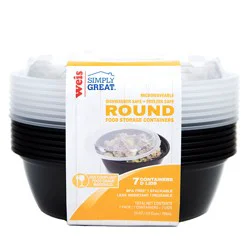 Weis Quality Round Food Storage Containers