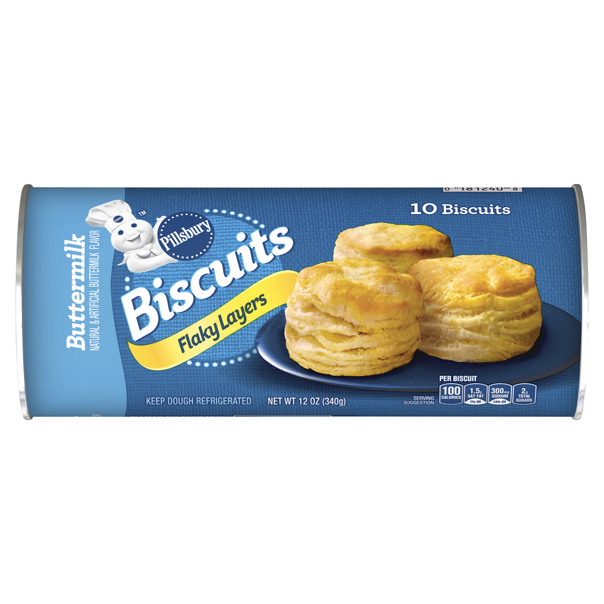 slide 1 of 1, Pillsbury Flaky Layers Buttermilk Biscuits, 10 ct