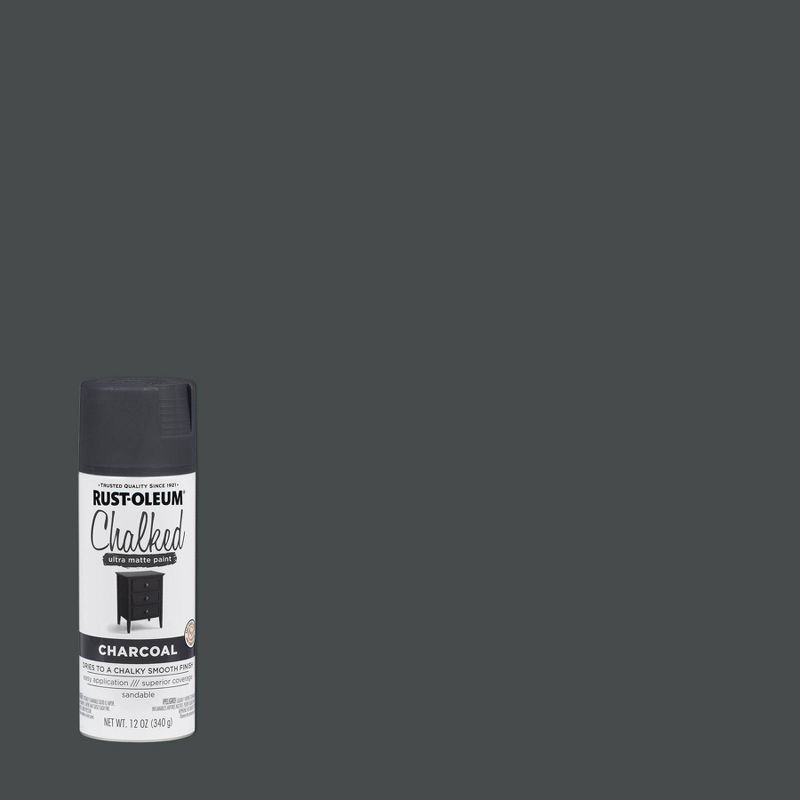 slide 1 of 29, Rust-Oleum 12oz Chalked Ultra Matte Spray Paint Charcoal, 12 oz