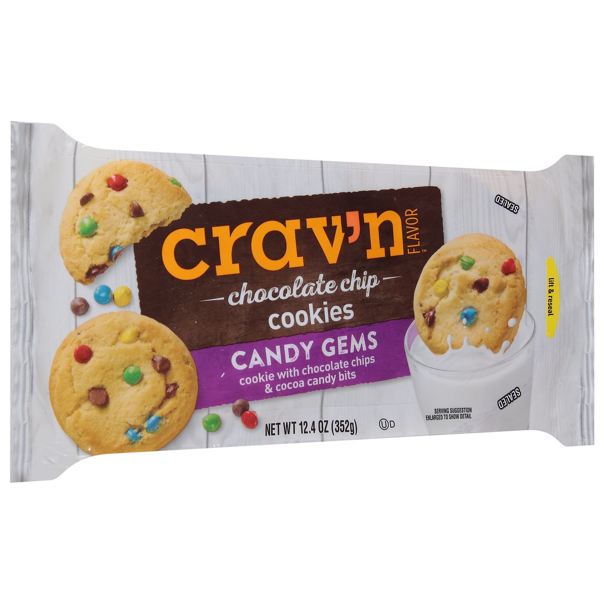 slide 8 of 9, Crav'N Flavor Chocolate Chip Cookie W/Candy, 