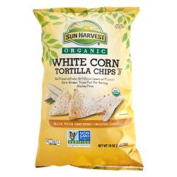 slide 1 of 1, Sun Harvest Organic White Corn Tortilla Chips, 6 oz