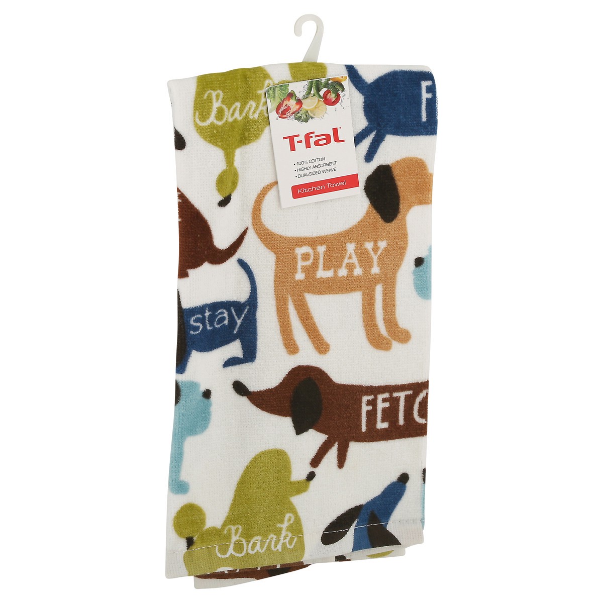 slide 8 of 12, T-Fal Fiber Reactive Kitchen Towel Walk Dog, 1 ct