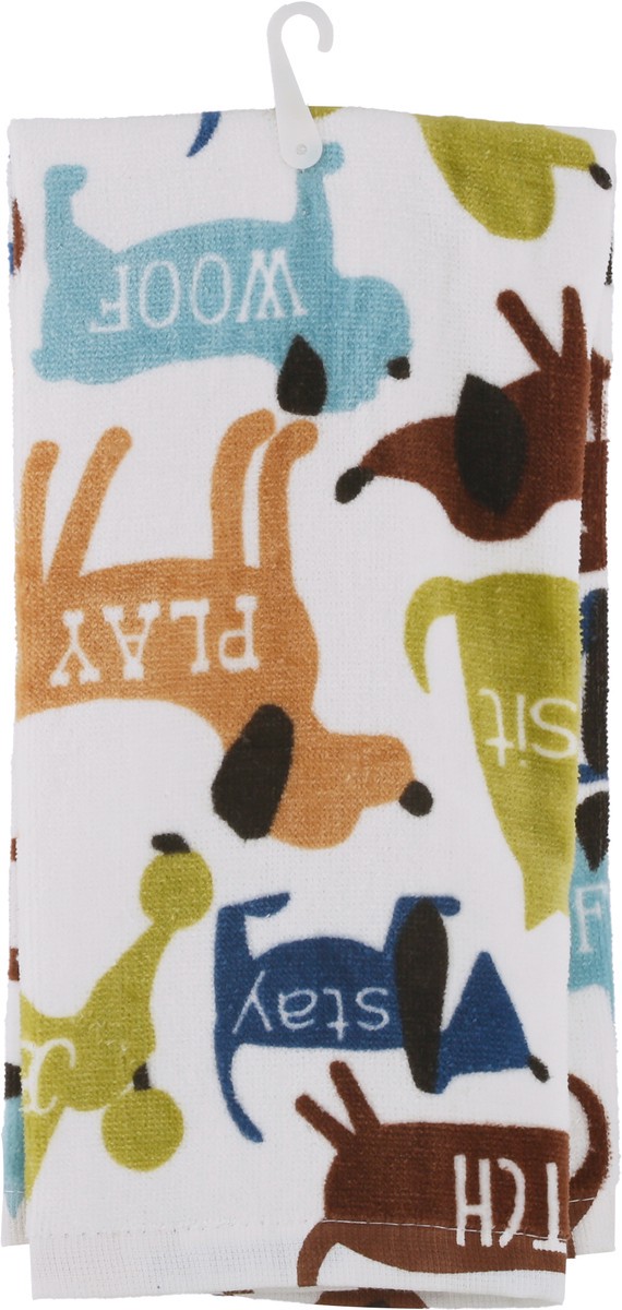 slide 9 of 12, T-Fal Fiber Reactive Kitchen Towel Walk Dog, 1 ct