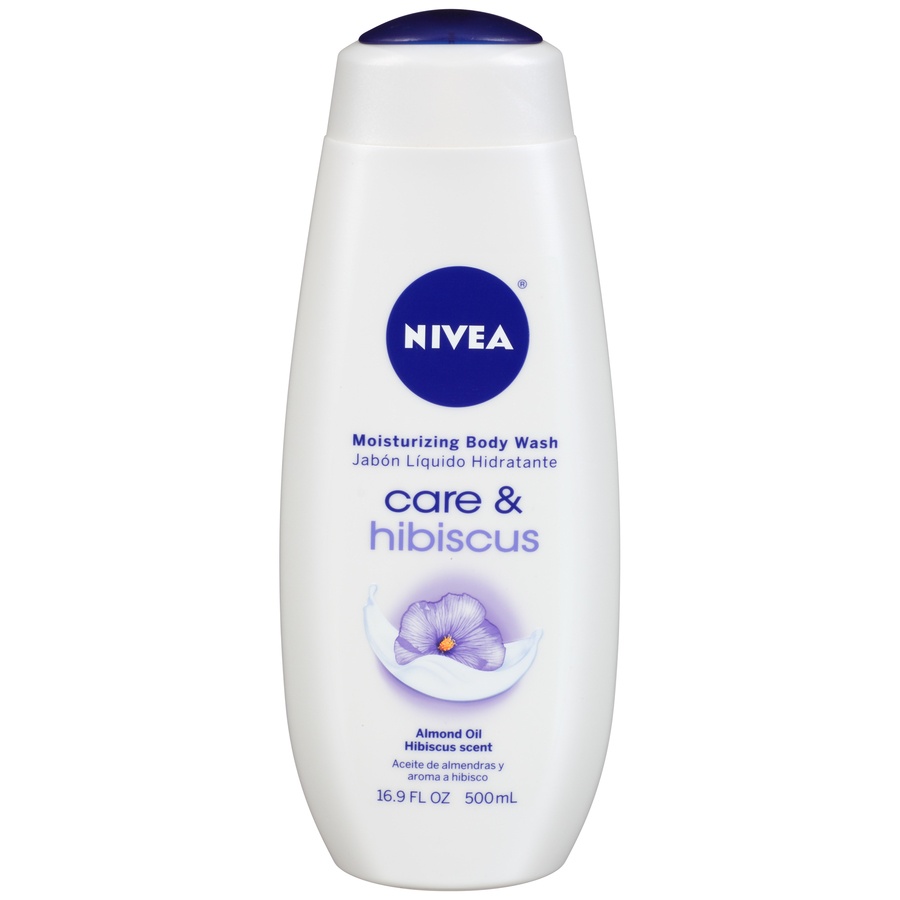 slide 1 of 1, Nivea Care & Hibiscus Moisturizing Body Wash, 16.9 oz