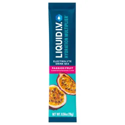 Liquid I.V. Hydration Multiplier - Passion Fruit - Hydration Powder Packets | Electrolyte Powder Drink Mix | Convenient Single-Serving Sticks | Non-GMO | Single Stick