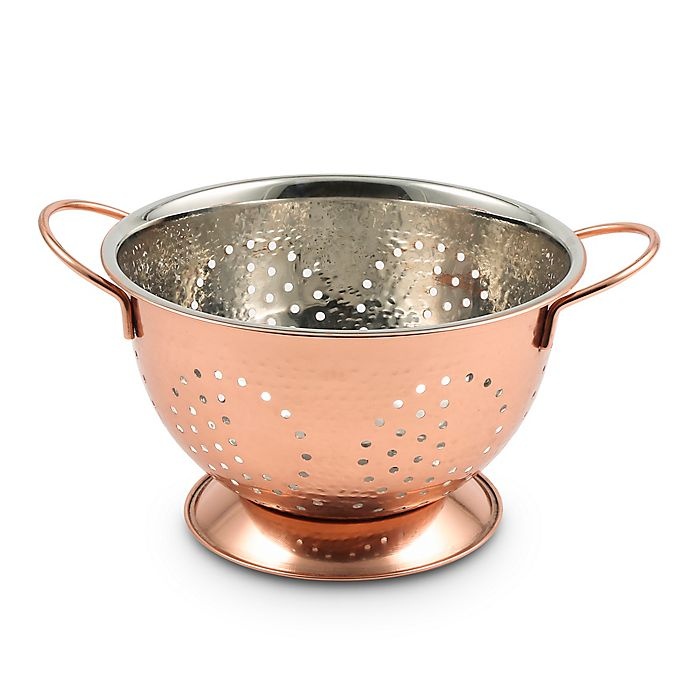 slide 1 of 1, Thirstystone Hammered Penny Colander - Copper, 1 ct