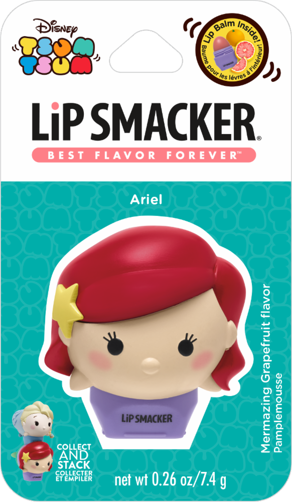 slide 1 of 1, Lip Smacker Disney Ariel Lip Balm Mermazing Grapefruit Flavor, 0.26 oz