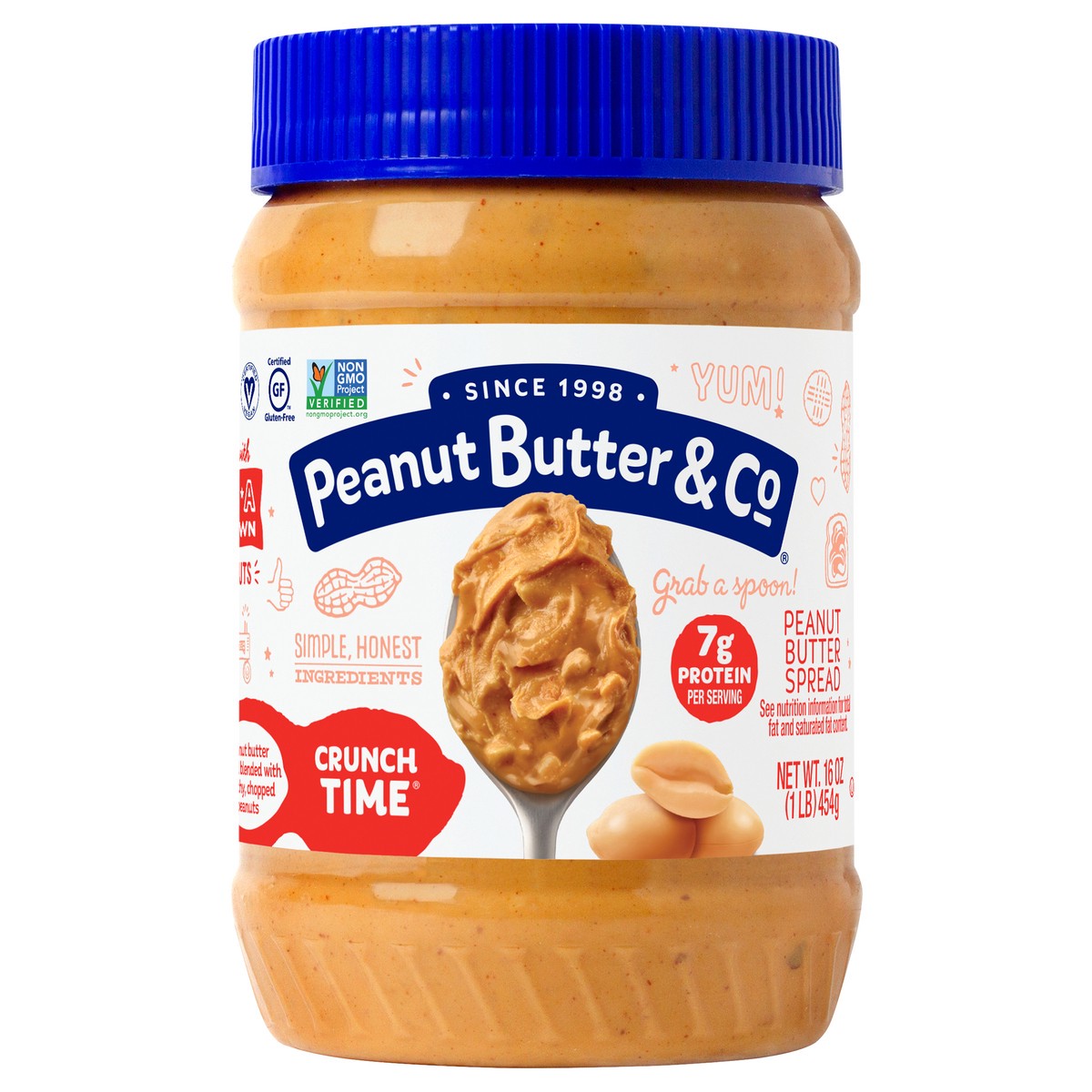 slide 1 of 8, Peanut Butter & Co. Crunch Time Peanut Butter Spread 16 oz. Jar, 16 oz