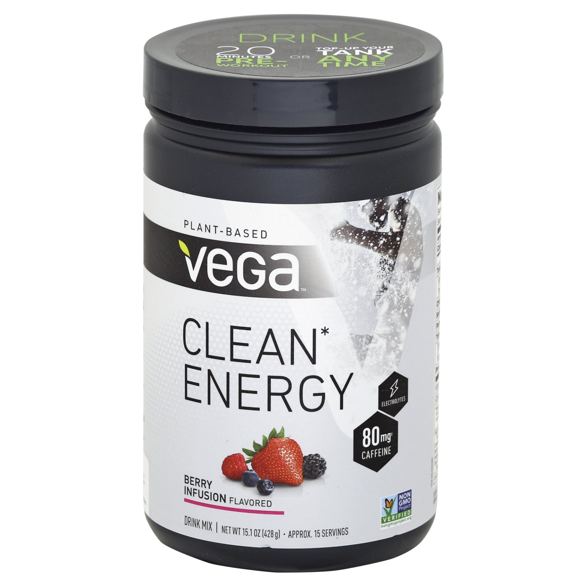 slide 1 of 1, Vega Clean Energy Drink Mix - Berry Infusion, 15.1 oz