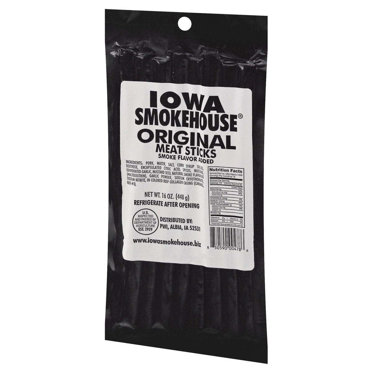slide 4 of 9, Iowa Smokehouse Original Meat Sticks 16 oz, 16 oz