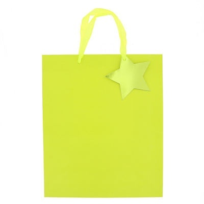 slide 1 of 1, IG Design Group Large Lime Green Gift Bag, 1 ct
