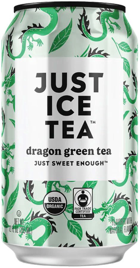 slide 1 of 1, Just Ice Tea Organic Dragon Green Ice Tea, 12 oz