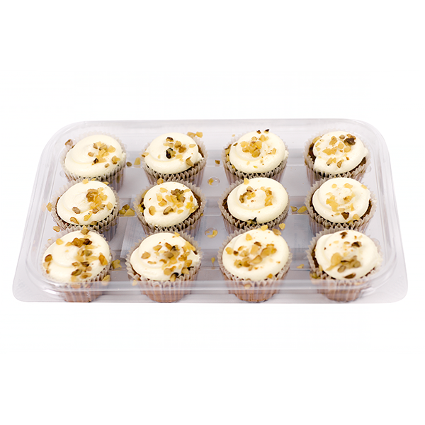 slide 1 of 1, L&B Mini Carrot Walnut Cupcakes, 10 oz