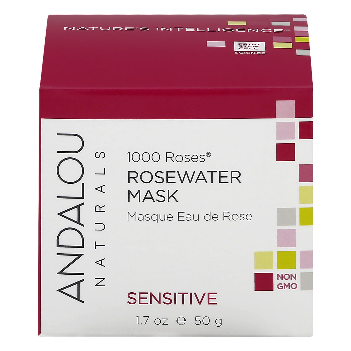 slide 1 of 1, Andalou Naturals Mask, Rosewater, Sensitive, 1.7 oz