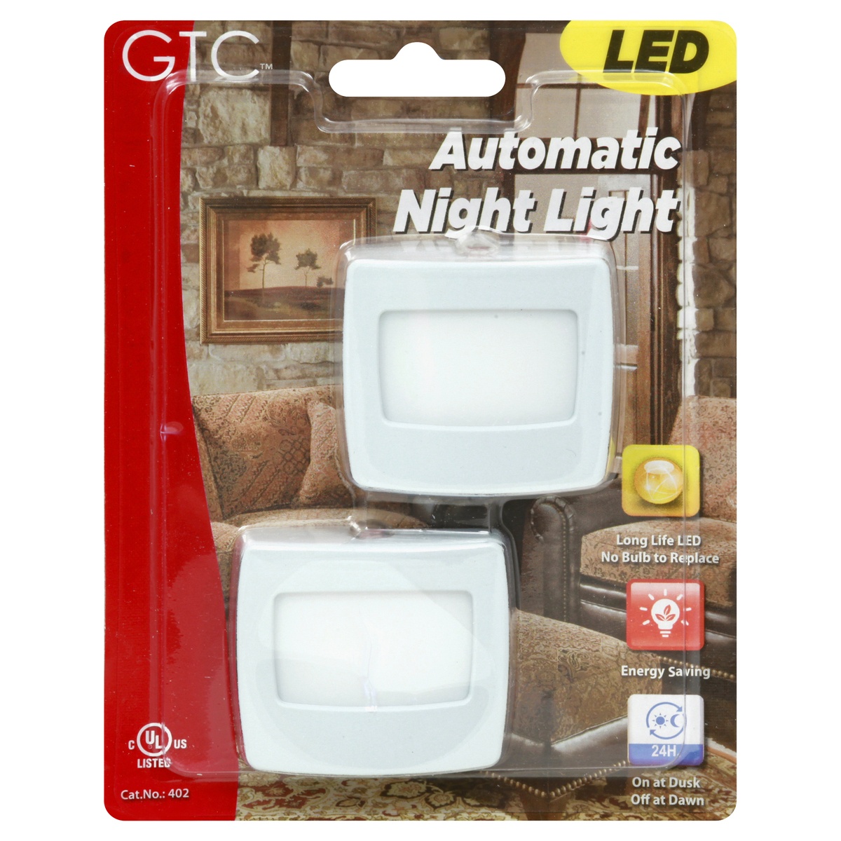 slide 1 of 1, Good Choice Automatic LED Panel Night Light, 2 ct